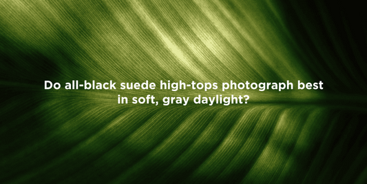 Sustainable All-Black Suede High-Tops