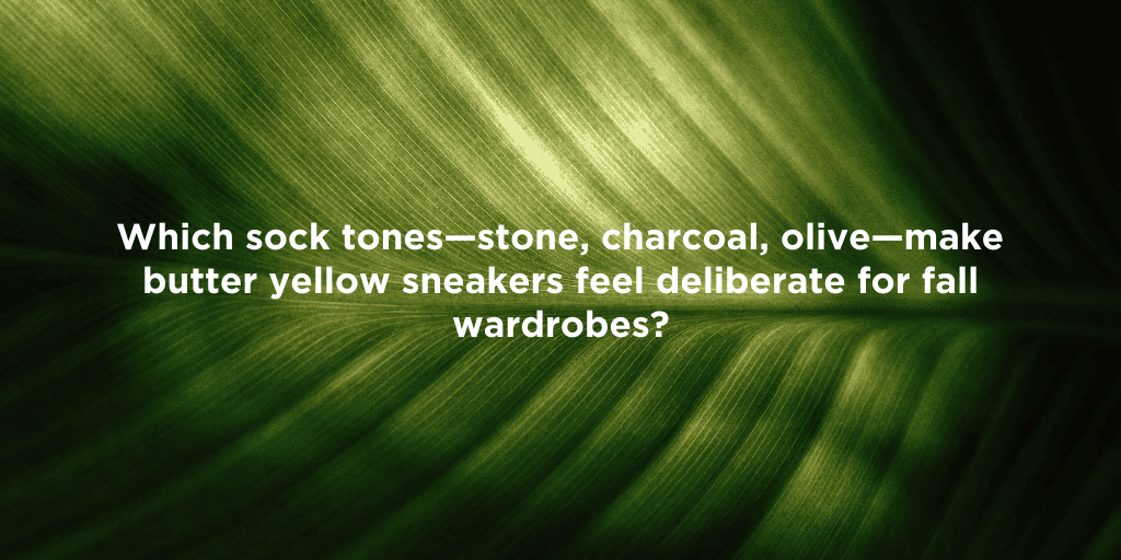 Perfect Socks for Butter Yellow Sneakers