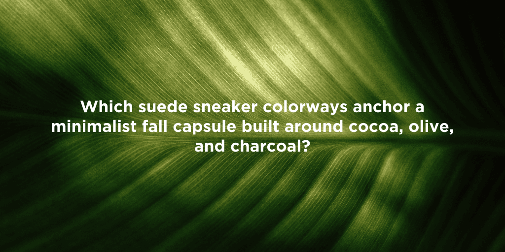 Best Suede Sneaker Colors for Fall