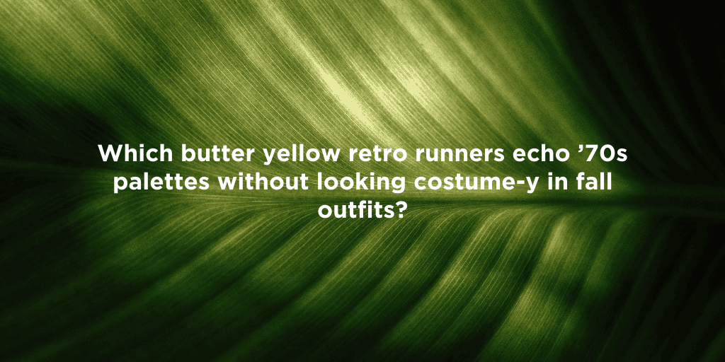 70s Inspired Butter Yellow Sneakers