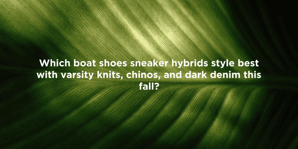 Stylish Eco-Friendly Boat Shoe Sneakers