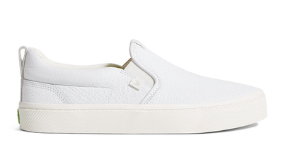 White slip 2025 on shoes leather