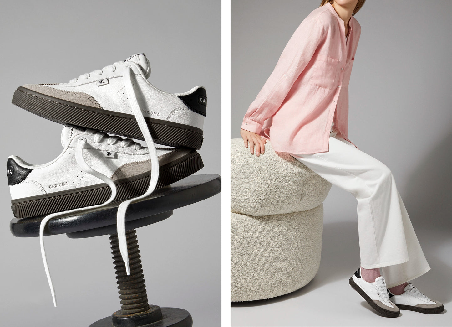 TOCA Diamond Leather White Suede Cloud Grey