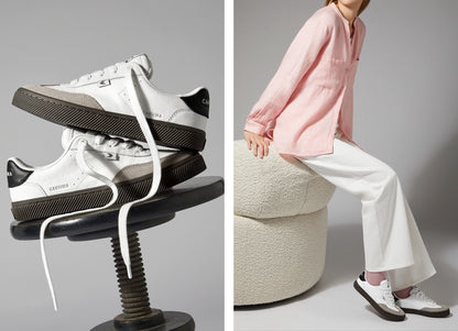 TOCA Diamond Leather White Suede Cloud Grey