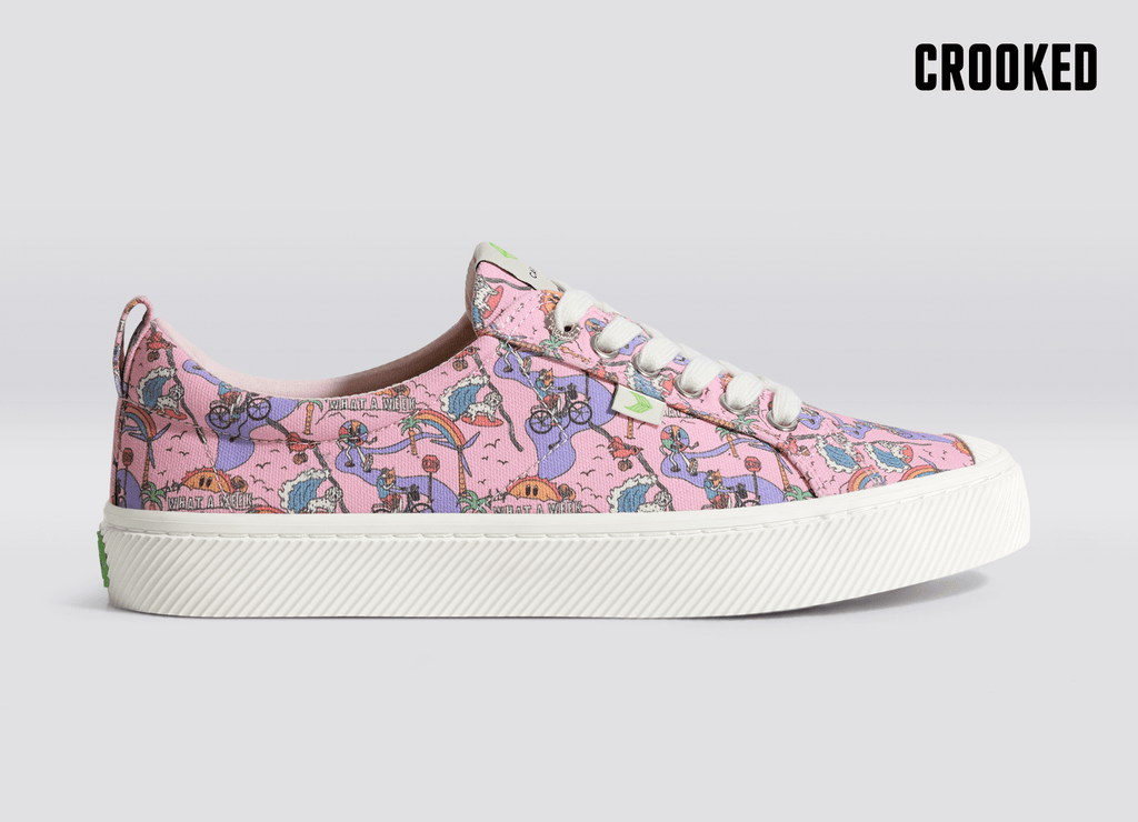 CARIUMA: Men's Crooked Media Lovett or Leave it Pink Graphic Sneakers ...