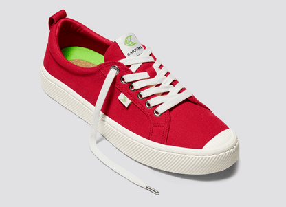 Mens red canvas sneakers on sale