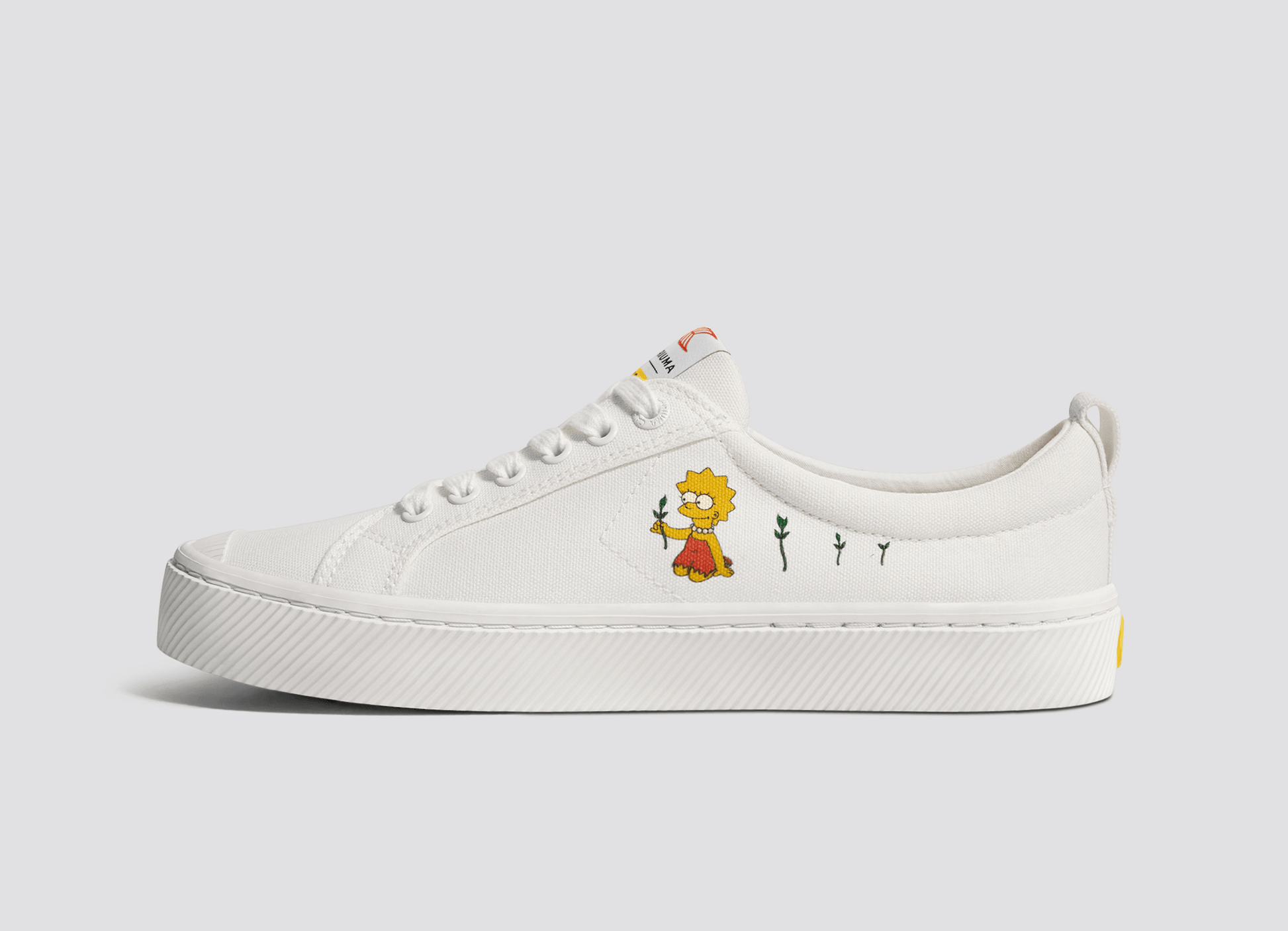 Women's The Simpsons Lisa™ Off-White Canvas Low Top Sneakers Women's The Simpsons Lisa™ Off-White Canvas Low Top Sneakers