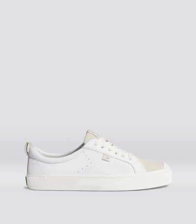 CARIUMA Women s theSkimm White Leather Sneakers OCA Low