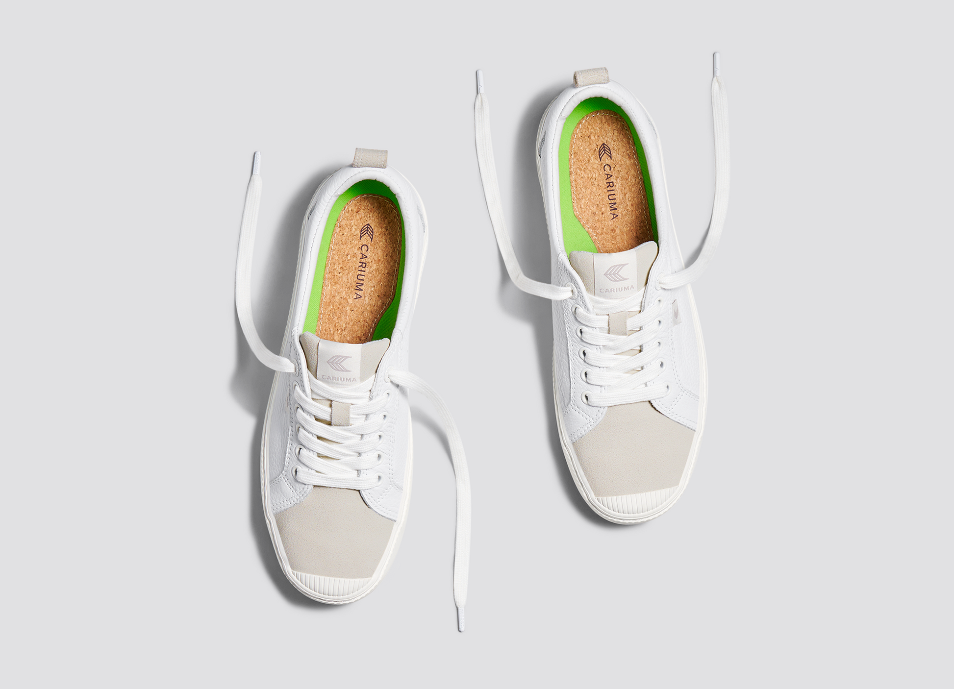 Women's Low Top White Leather and Suede Sneaker | OCA Low – CARIUMA Women's Low Top White Leather and Suede Sneaker | OCA Low – CARIUMA