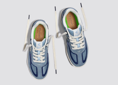 Skategoat C25 PRO Suede Mirage Blue Mesh Bright Navy Ivory Logo