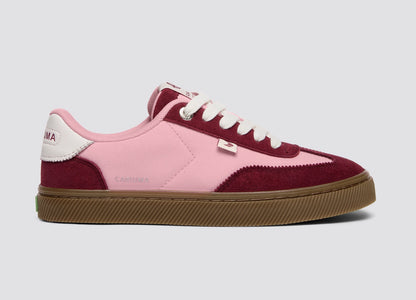TOCA Nylon Teak Bright Rose Suede Cabernet Red