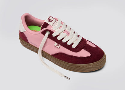 TOCA Nylon Teak Bright Rose Suede Cabernet Red