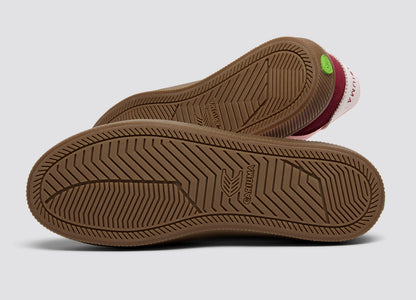 TOCA Nylon Teak Bright Rose Suede Cabernet Red