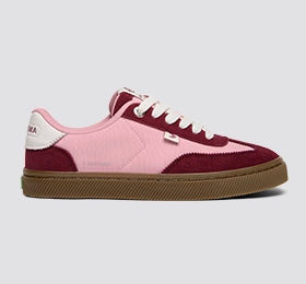 TOCA Nylon Teak Bright Rose Suede Cabernet Red