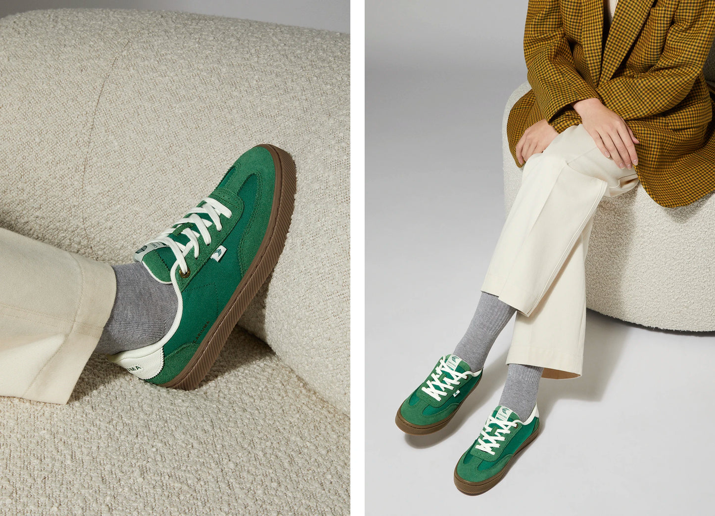 TOCA Gum Green Nylon and Suede Sneaker