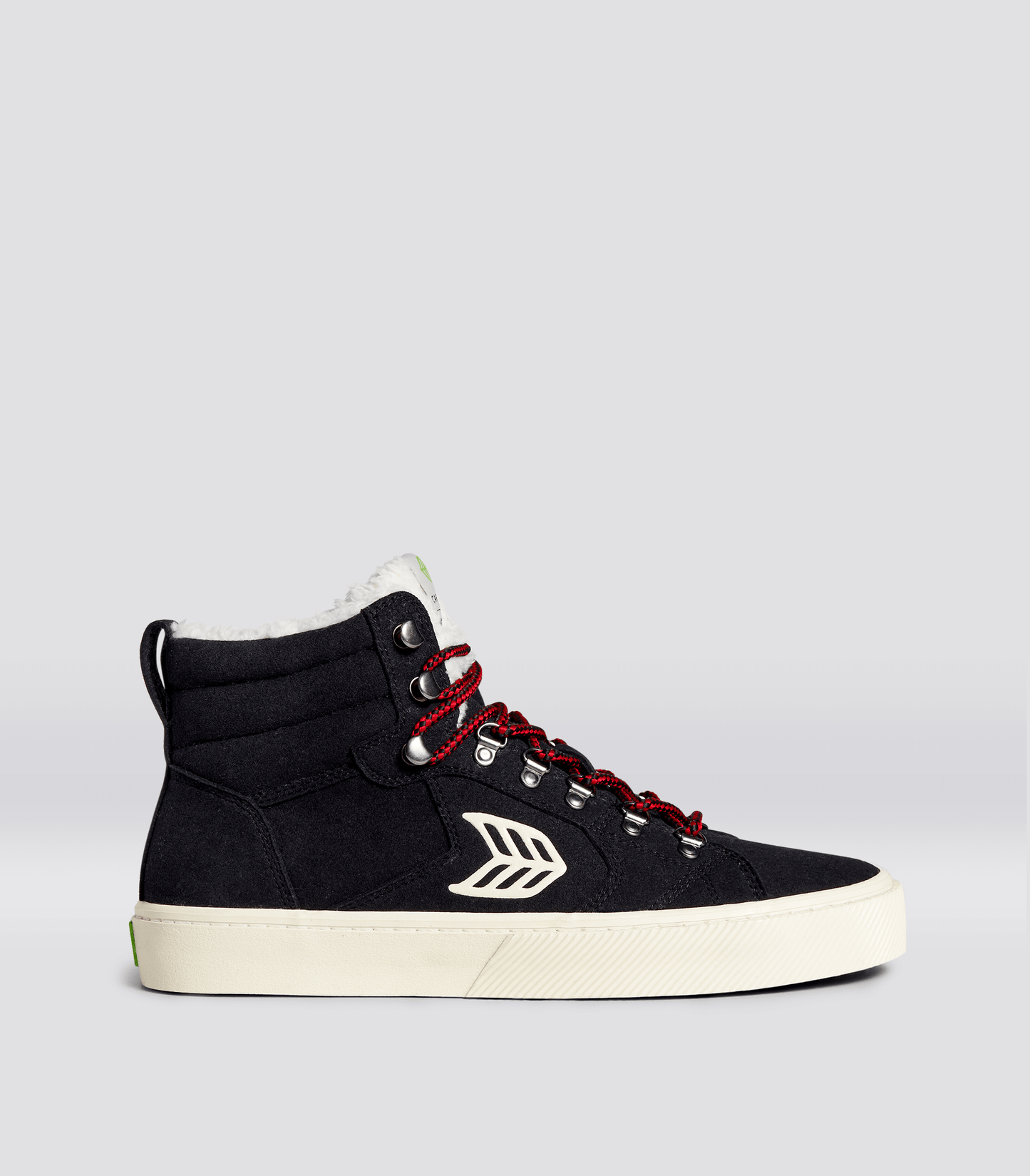 CATURI Suede Black Ivory Logo Boot