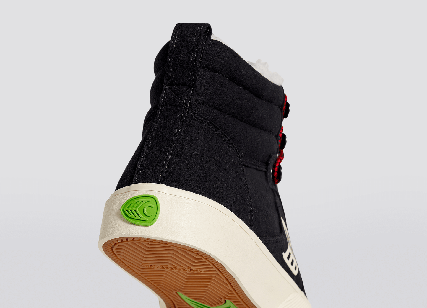 CATURI Suede Black Ivory Logo Boot