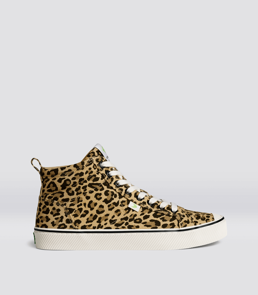 OCA High Stripe Leopard Print Canvas Sneaker Women by Cariuma