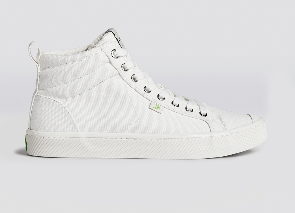White canvas high tops cheap new arrivals