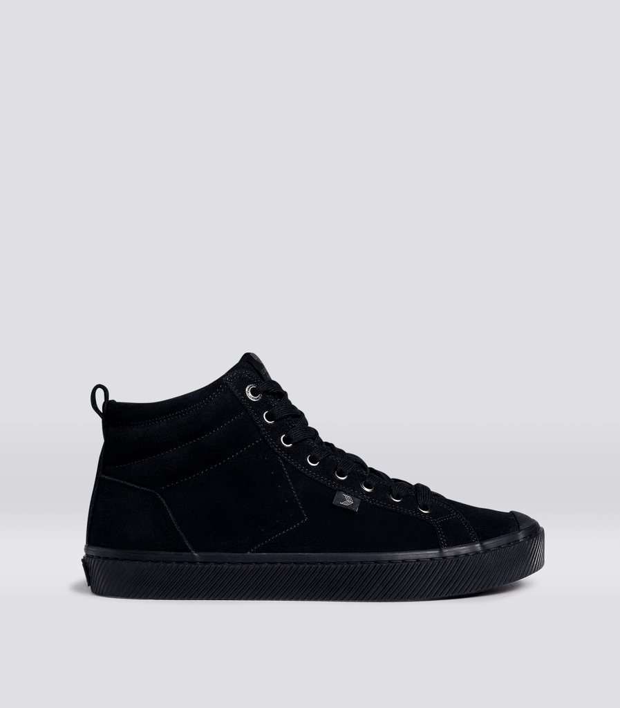 Black suede hi tops online
