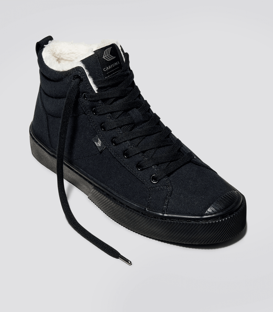 CARIUMA Women s Thermal High Top All Black Sneaker OCA Therma