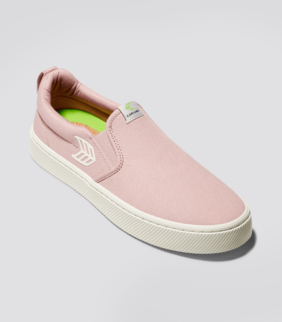 SLIP ON Rose Canvas Ivory Logo Sneaker Men